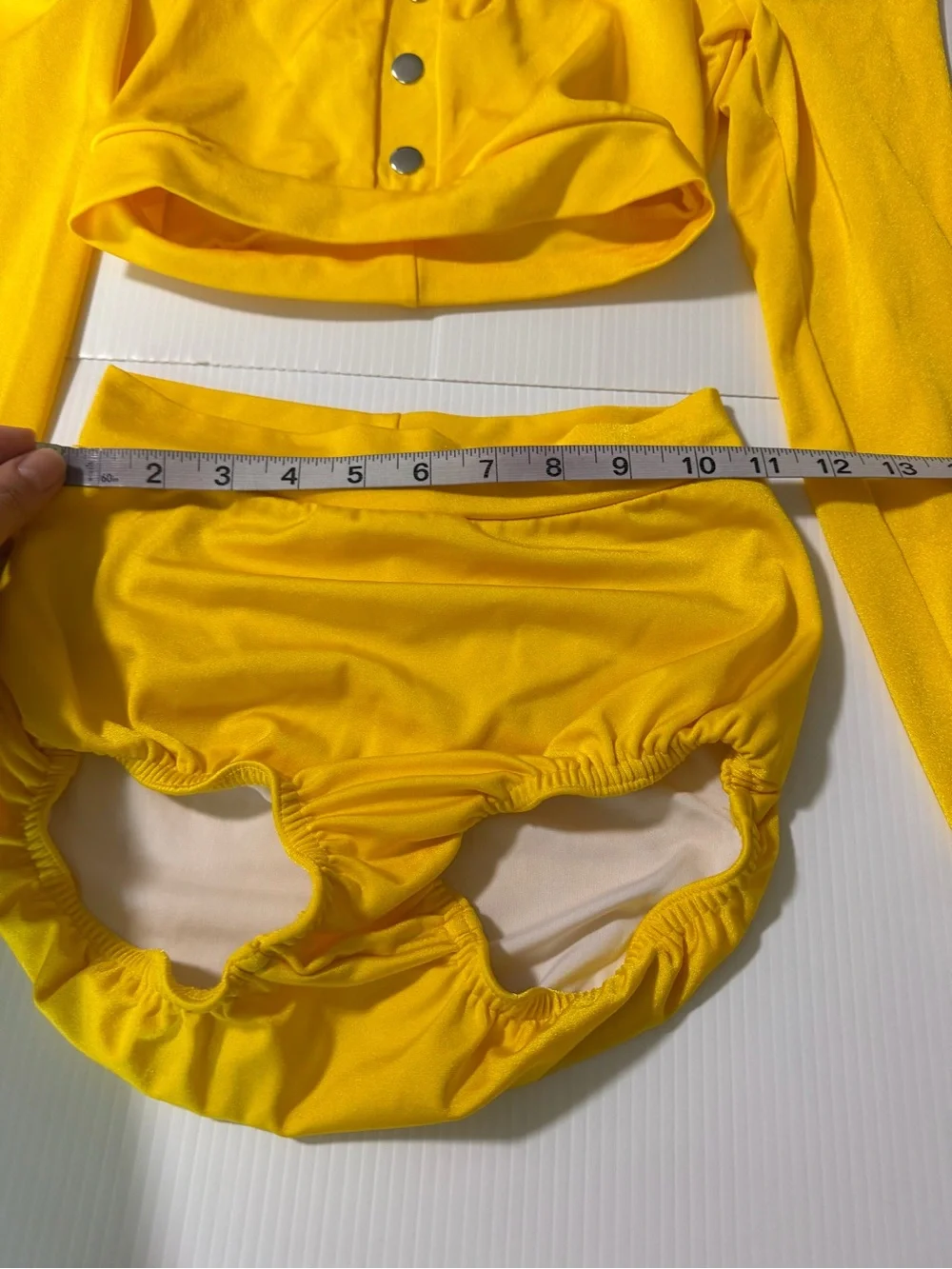 Kelle dance yellow costume 2 piece trunks top POWER THREADS 2821 teen XSA